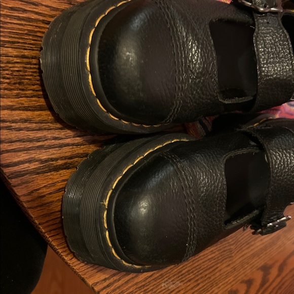 Dr. Martens Addina Flower Buckle Leather Platform Shoes size 9 UK41 black - Picture 8 of 8